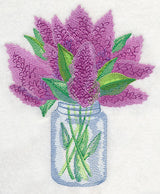 Lilacs in Mason Jar in Watercolor