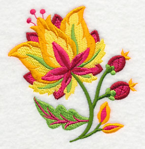 Jacobean Blazing Blooms