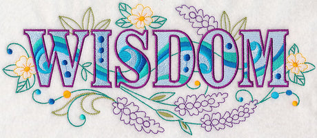 Wisdom with Vintage Flower Fade