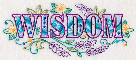 Wisdom with Vintage Flower Fade