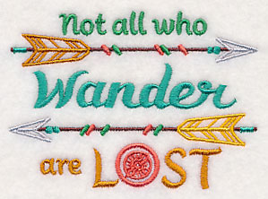 Not All Who Wander Are Lost Embroidered Iron-On Patch – Nature Souvenir