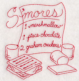 S'mores (Redwork)