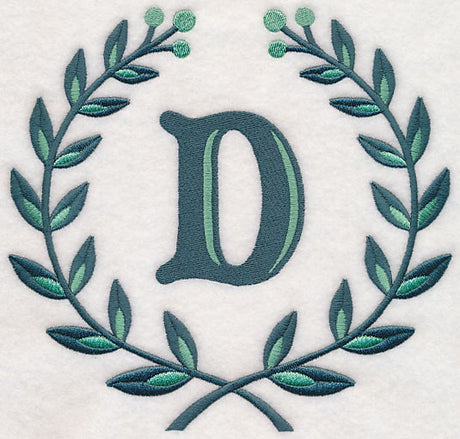 Laurel Letter D - 7 Inch