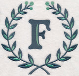 Laurel Letter F - 7 Inch