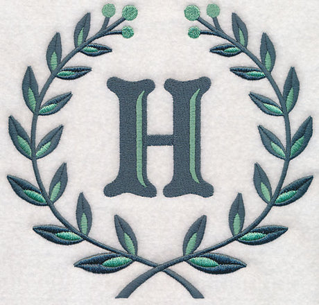 Laurel Letter H - 7 Inch