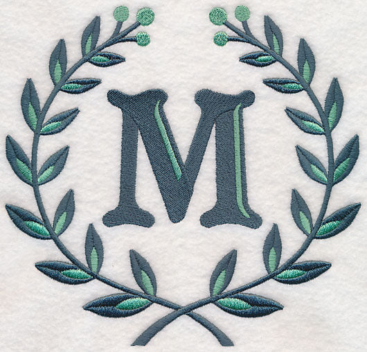 Laurel Letter M - 7 Inch