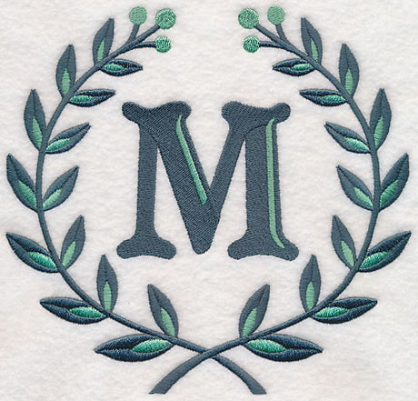 Laurel Letter M - 7 Inch