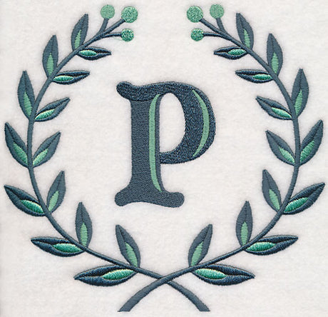 Laurel Letter P - 7 Inch