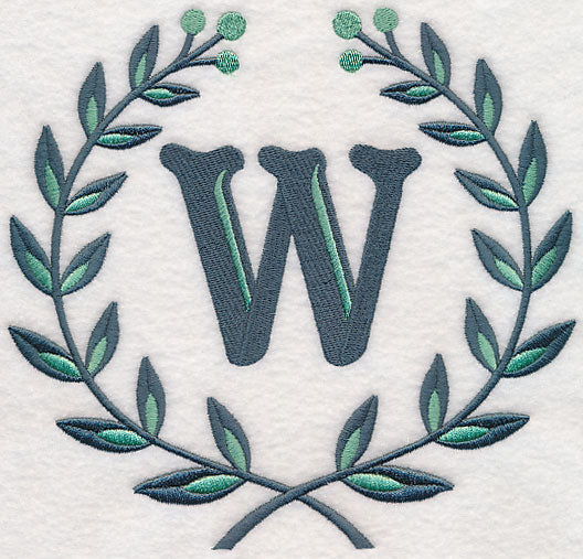 Laurel Letter W - 7 Inch
