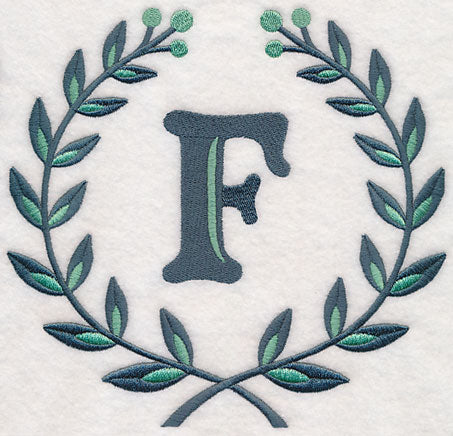 Laurel Letter F - 7 Inch