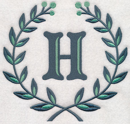 Laurel Letter H - 7 Inch