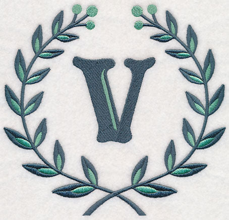 Laurel Letter V - 7 Inch