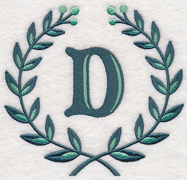 Laurel Letter D - 7 Inch