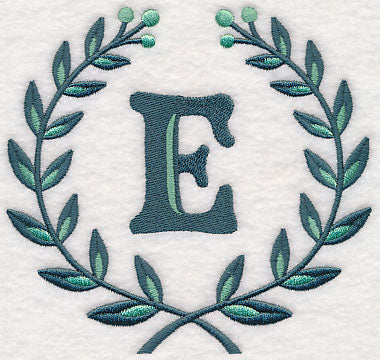 Laurel Letter E - 7 Inch