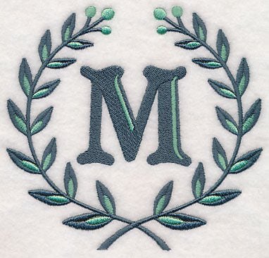 Laurel Letter M - 7 Inch