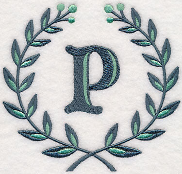 Laurel Letter P - 7 Inch