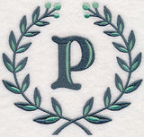 Laurel Letter P - 7 Inch