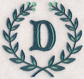 Laurel Letter D - 7 Inch