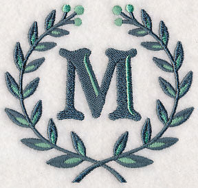 Laurel Letter M - 7 Inch