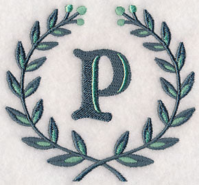 Laurel Letter P - 7 Inch