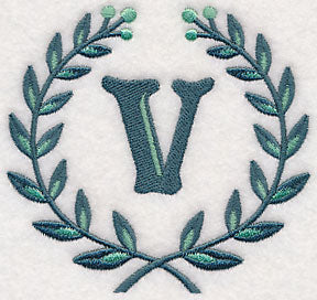 Laurel Letter V - 7 Inch