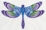 Blue Rose Dragonfly in Watercolor