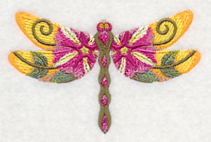 Petunia Dragonfly in Watercolor