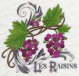 Grapes and Baroque Flourish (French)