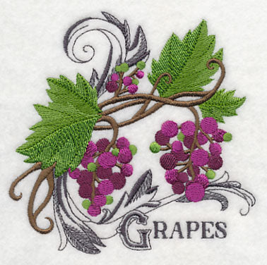 Grapes and Baroque Flourish
