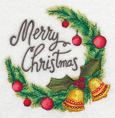 Christmas Wreath (Merry) in Watercolor