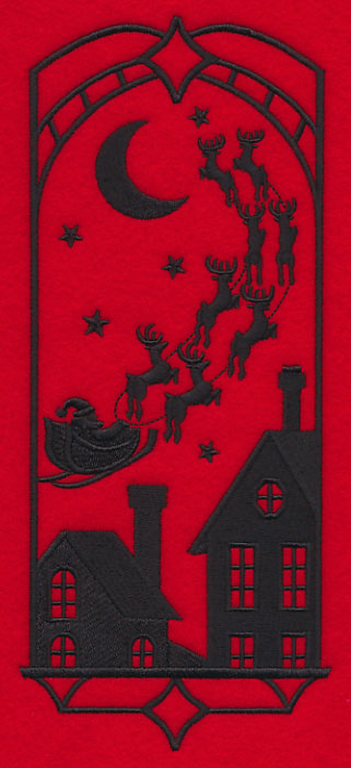 Christmas Silhouette - Santa's Flight