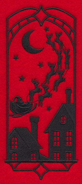 Christmas Silhouette - Santa's Flight