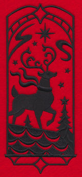 Christmas Silhouette - Rooftop Reindeer