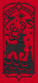 Christmas Silhouette - Rooftop Reindeer