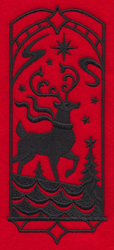 Christmas Silhouette - Rooftop Reindeer