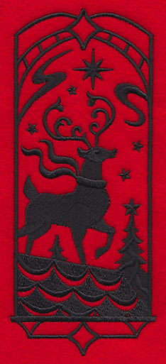 Christmas Silhouette - Rooftop Reindeer