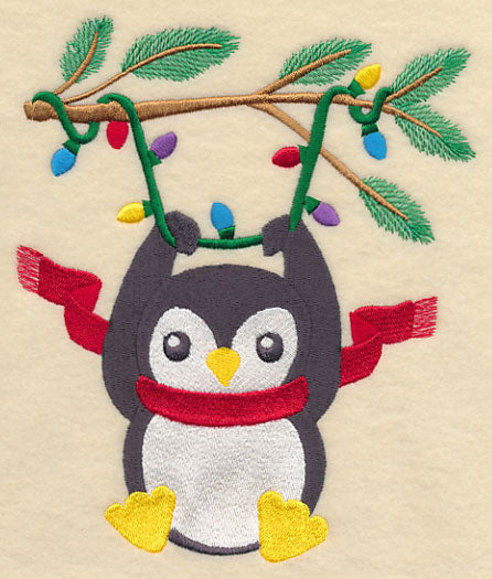 Christmas Lights and Penguin