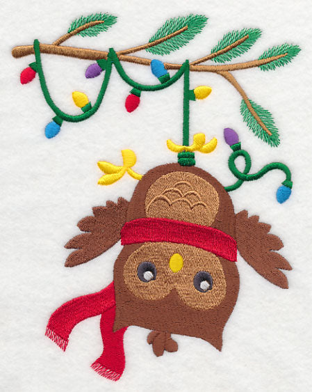 Christmas Lights and Owl