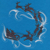 Santa's Flight in Silhouette