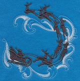 Santa's Flight in Silhouette