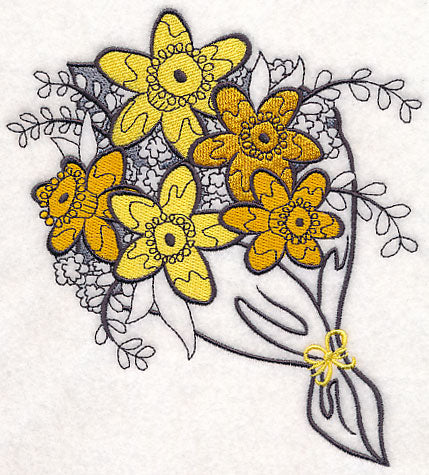 Daffodil Bouquet Wrapped In Paper