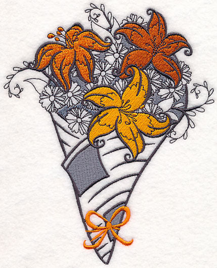 Lily Bouquet Wrapped In Paper