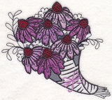 Coneflower Bouquet Wrapped In Paper