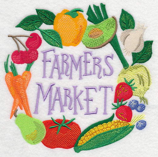 Farmers Market Vegetables in Watercolor