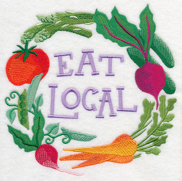Eat Local Vegetables in Watercolor