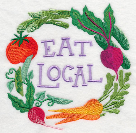 Eat Local Vegetables in Watercolor
