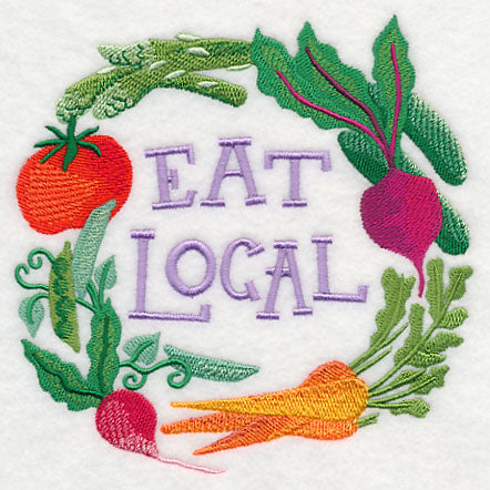 Eat Local Vegetables in Watercolor
