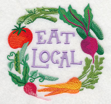 Eat Local Vegetables in Watercolor