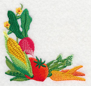 Fresh Vegetables in Watercolor Corner