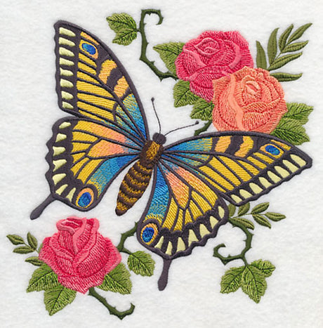 Jane's Butterfly with Roses
